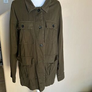 Forever 21 plus olive green utility jacket